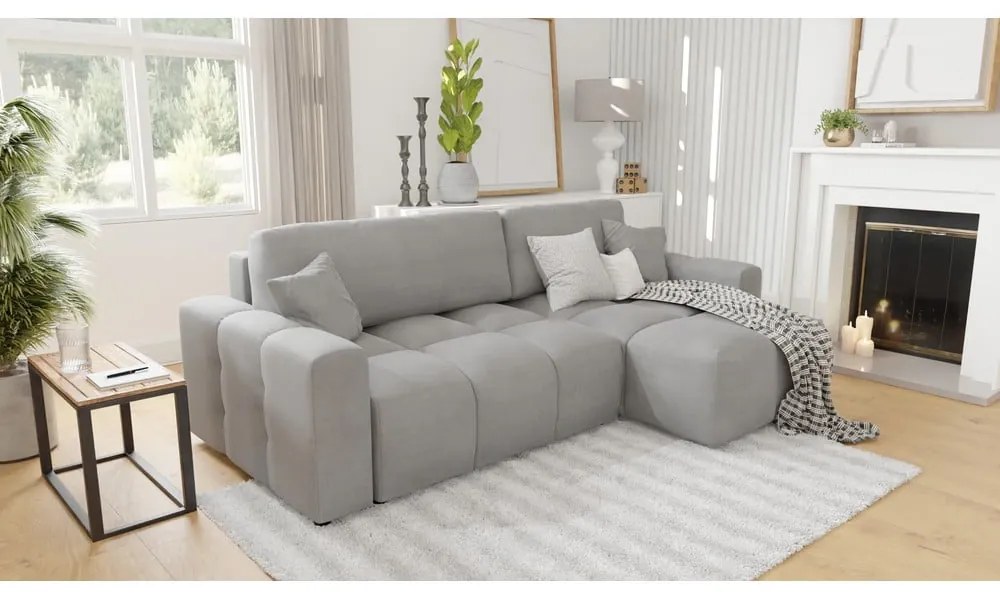 Svetlosivá rohová pohovka (variabilná) Luki – Ropez