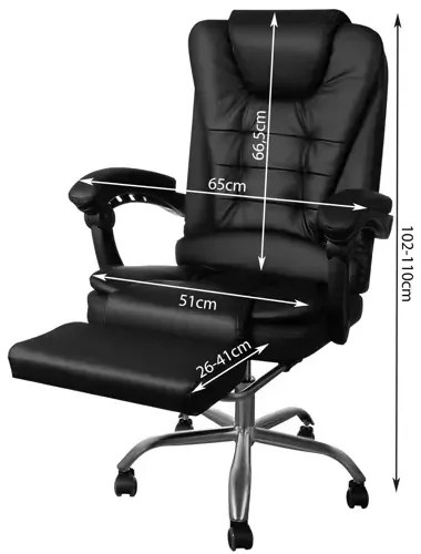 Malatec 23286 Kancelárska stolička EKO koža čierna