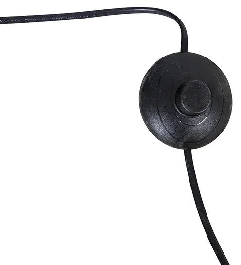 Oblúková lampa mosadz s bielym textilným tienidlom biela 50 cm - XXL