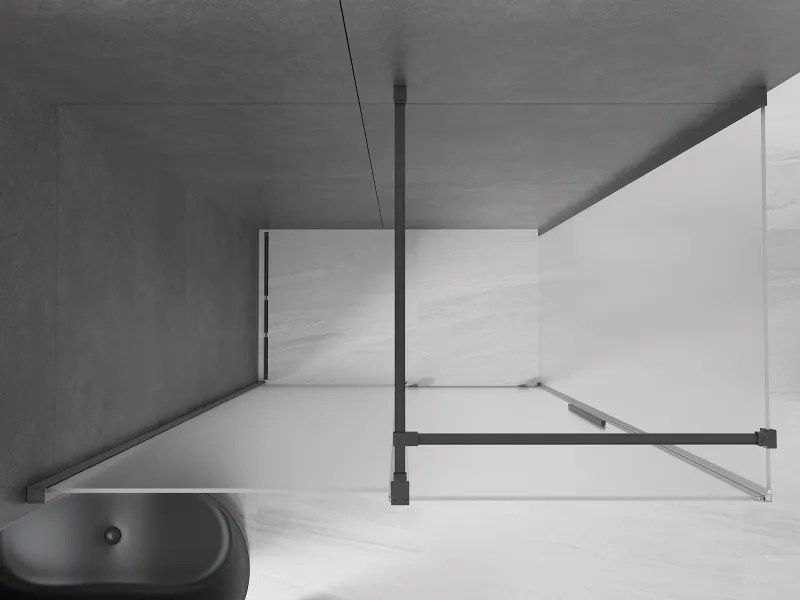 Mexen Velar, sprchový kút s posuvnými dverami 160 x 90 cm, 8mm sklo námraza, brúsený grafit, 871-160-090-31-95
