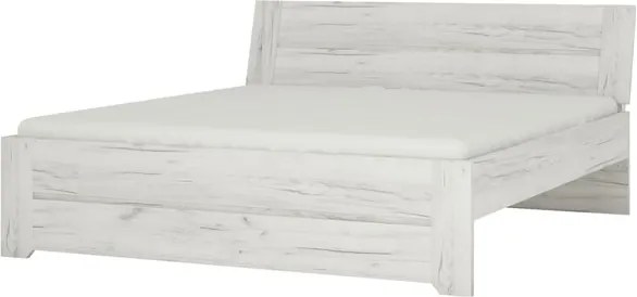 Sconto Posteľ ANGEL 91 dub craft biely, 140x200 cm