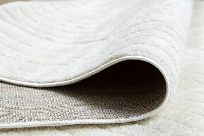 Dywany Łuszczów, Kusový koberec Mode 8589 geometric cream, 180x270, biela, kancelária