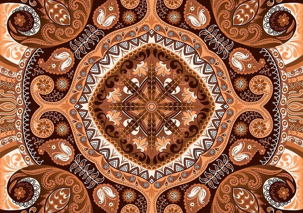 Fototapeta - Hnedá mozaika (254x184 cm)