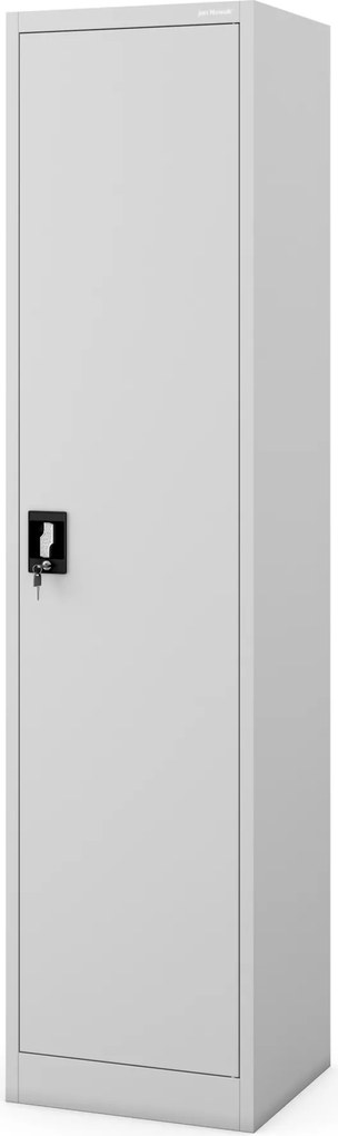 Kovová spisová skriňa ALEX, 450 x 1850 x 400 mm, šedá