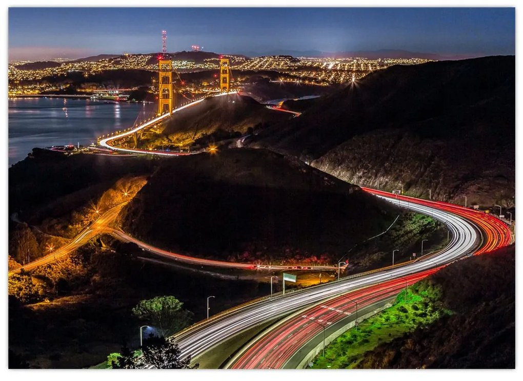 Sklenený obraz - Golden Gate Bridge (70x50 cm)
