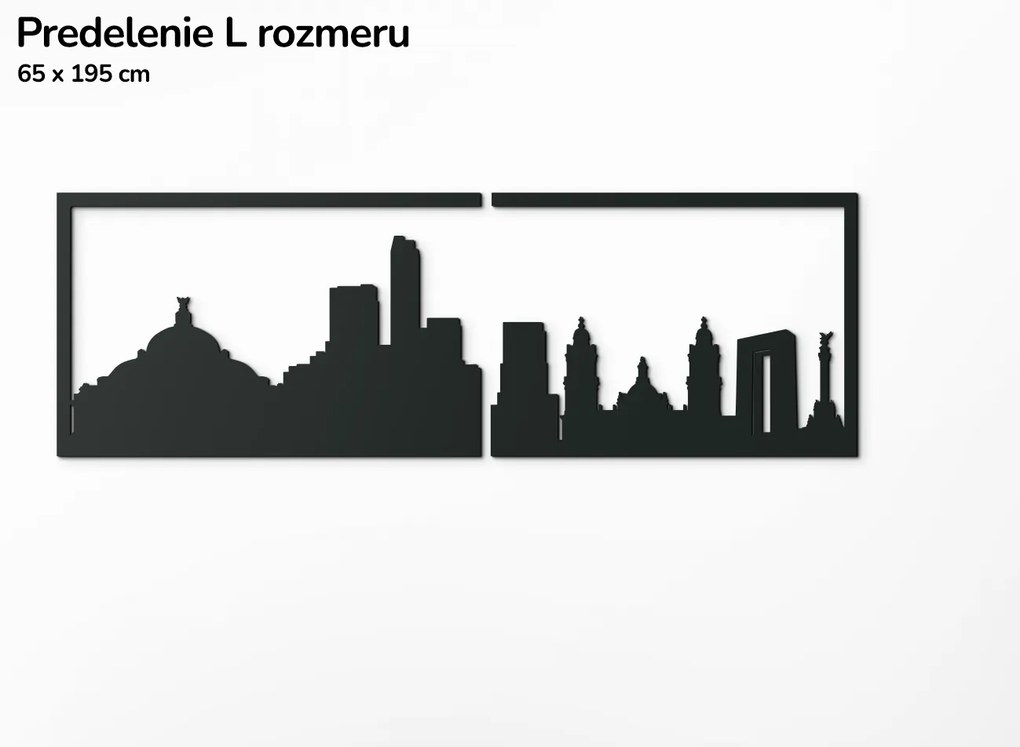 drevko Obraz Mexiko panoráma Rozmer obrazu: 29,5 x 89 cm, Farba dekorácie: Čierna