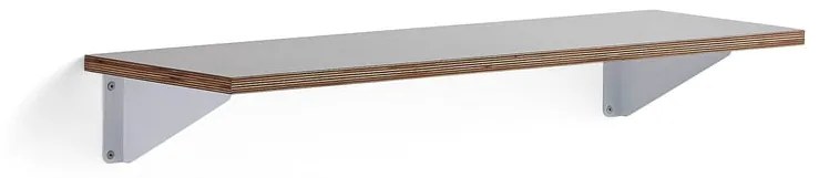 Nástenná polica k stolom NOVUS, ílovošedá, biela konzola