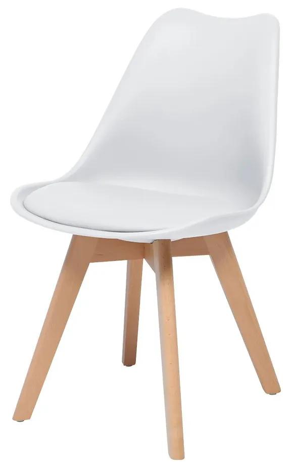 Sada dvoch moderných stoličiek Jazz, Farby:: prírodná / biela