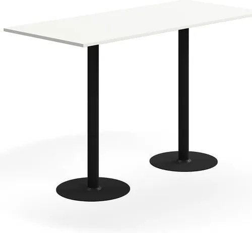 Barový stôl ALVA, 1800x800x1100 mm, HPL, čierna/biela