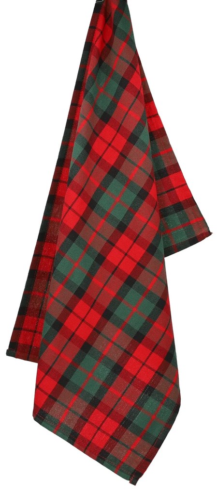 Kuchynské utierky sada 2 ks Karo/zelená – bavlna a polyester, károvaný vzor