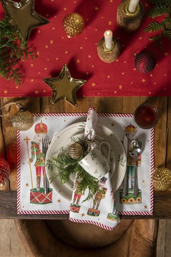 Porcelánový dezertný tanier s cezmínou Holly Christmas - Ø 20 cm