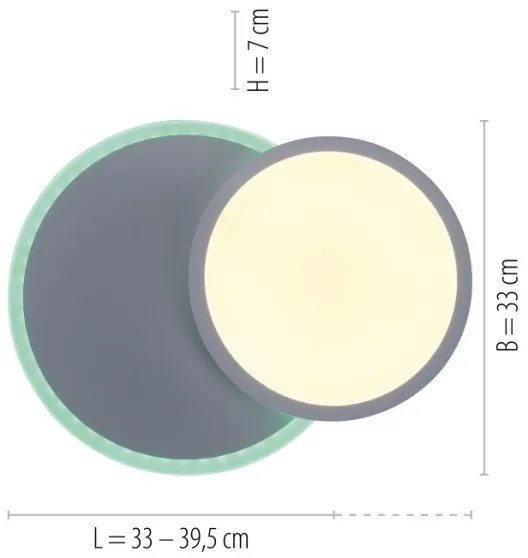 Leuchten Direkt 11662-16 - LED RGB Stmievateľné svietidlo ARENDA LED/21W/230V + DO
