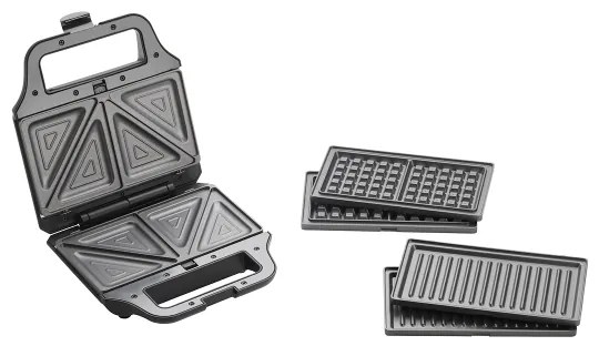 Concept SV3054 - Toustovač 3v1 700W/230V čierna