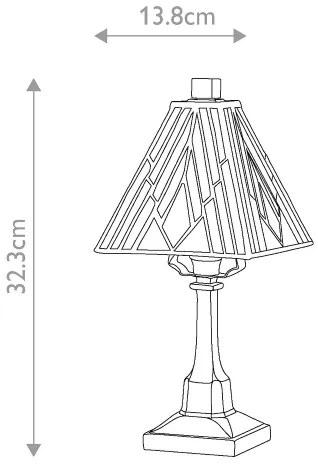 Elstead TF-ALDERLEY-TL-S - Stolná lampa Tiffany ALDERLEY 1xE14/40W/230V, výška 32,3 cm