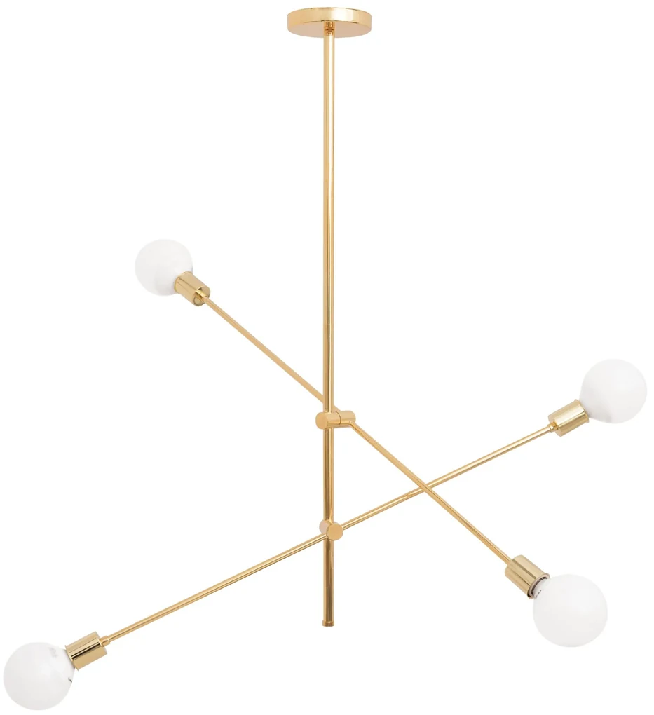 Toolight - Nastaviteľná stropná lampa dvojramenná 4xE27 60W APP479-4C, zlatá, OSW-00611