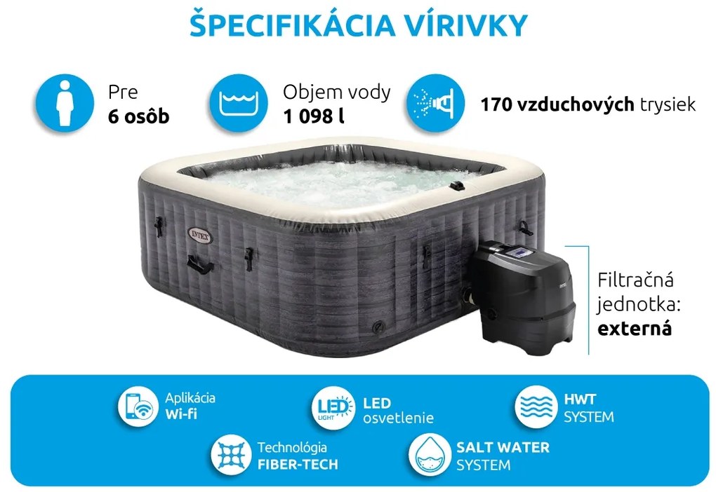 Marimex | Vírivý bazén Pure Spa Greystone Deluxe Bubble Spa 6 NP | 11400295