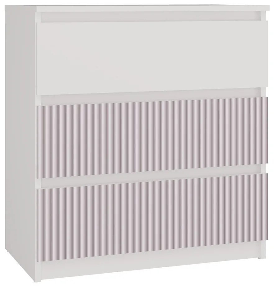 Detská komoda MALWA M3 ARTESO bielo-ružová