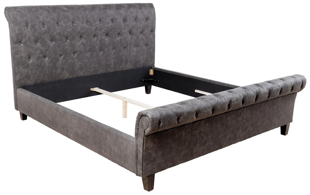 Posteľ Kensington 160x200cm tmavo šedá