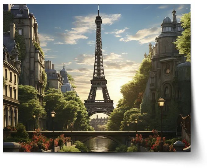 Sablio Plagát Paríž Eiffelova veža Art - 60x40 cm