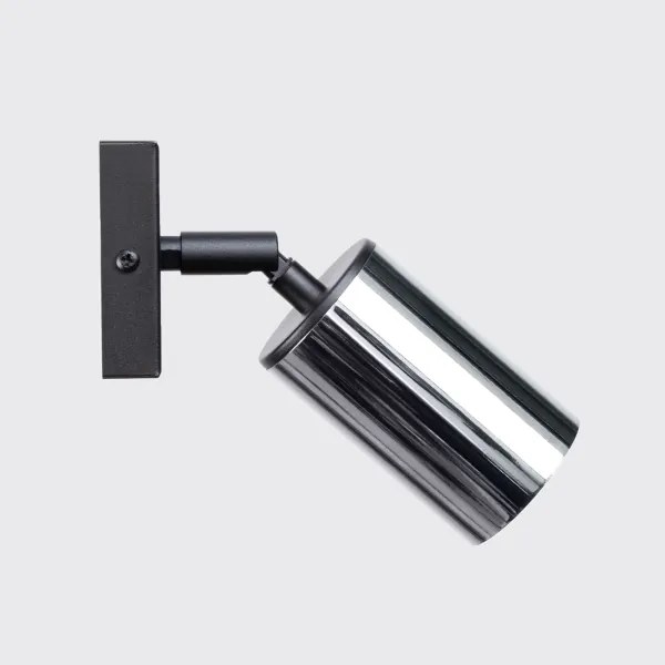 Sollux SL.1366 - Nástenné bodové svietidlo WINX 1xGU10/10W/230V čierna/chróm