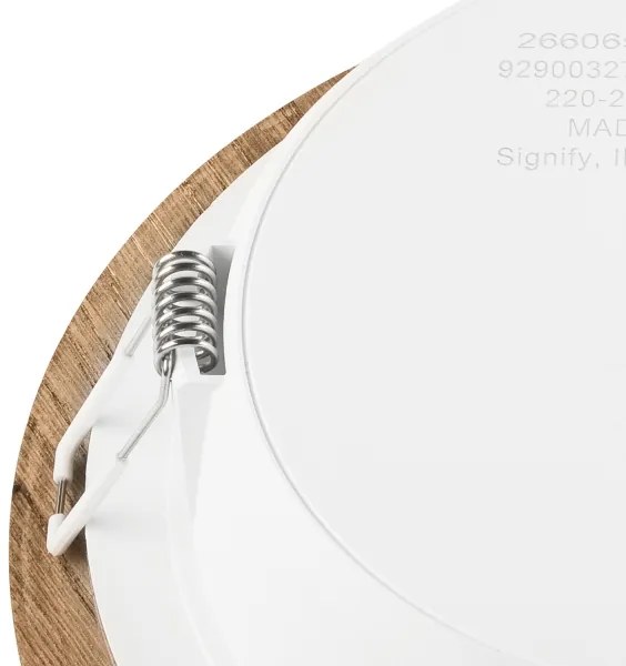 LED podhľadové svietidlo WOODY SPOT LED/16,5W/230V 4000K orech Ø18,5 cm