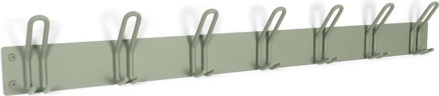 Sivozelený kovový nástenný vešiak 100 cm Miles – Spinder Design