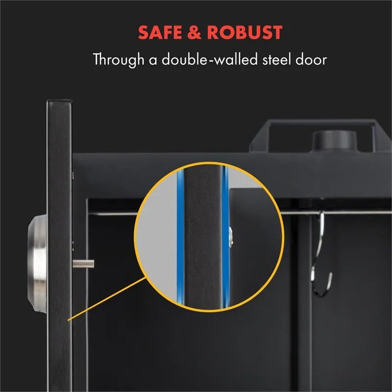 Klarstein Flintstone, udiareň, udiarenská pec, 1600 W, teplomer, ušľachtilá oceľ, čierna