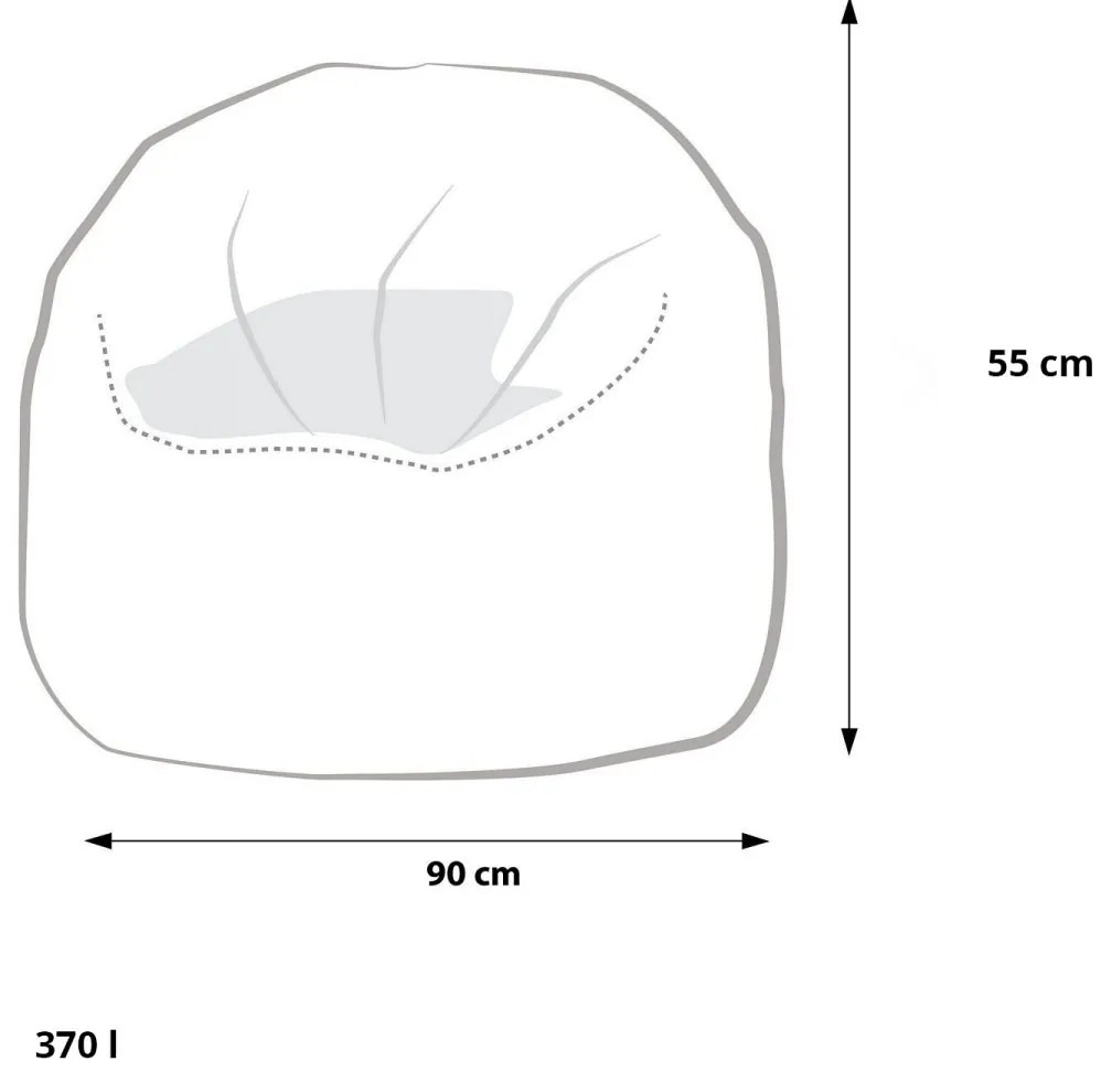 Sedací vak z manšestru – pohodlné kreslo na leňošenie a relax Farba: SZ75 - modrá
