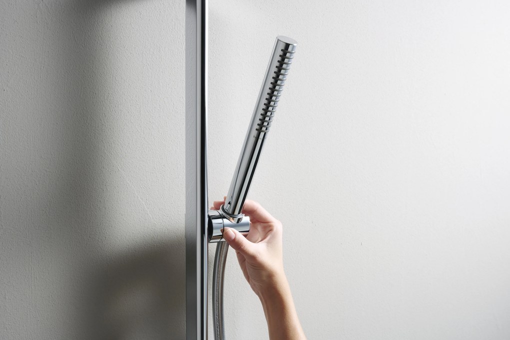 Hansgrohe Pulsify Select S, sprchová súprava 100 1jet EcoSmart+ so sprchovou tyčou 650 mm, chrómová, HAN-24373000