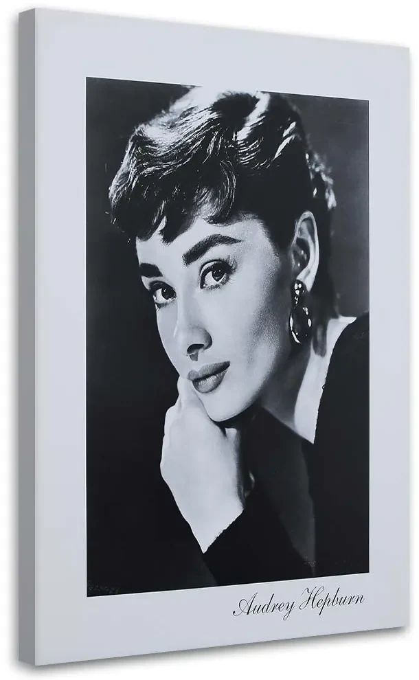 Gario Obraz na plátne Audrey Hepburn - čiernobiely portrét Rozmery: 60 x 90 cm