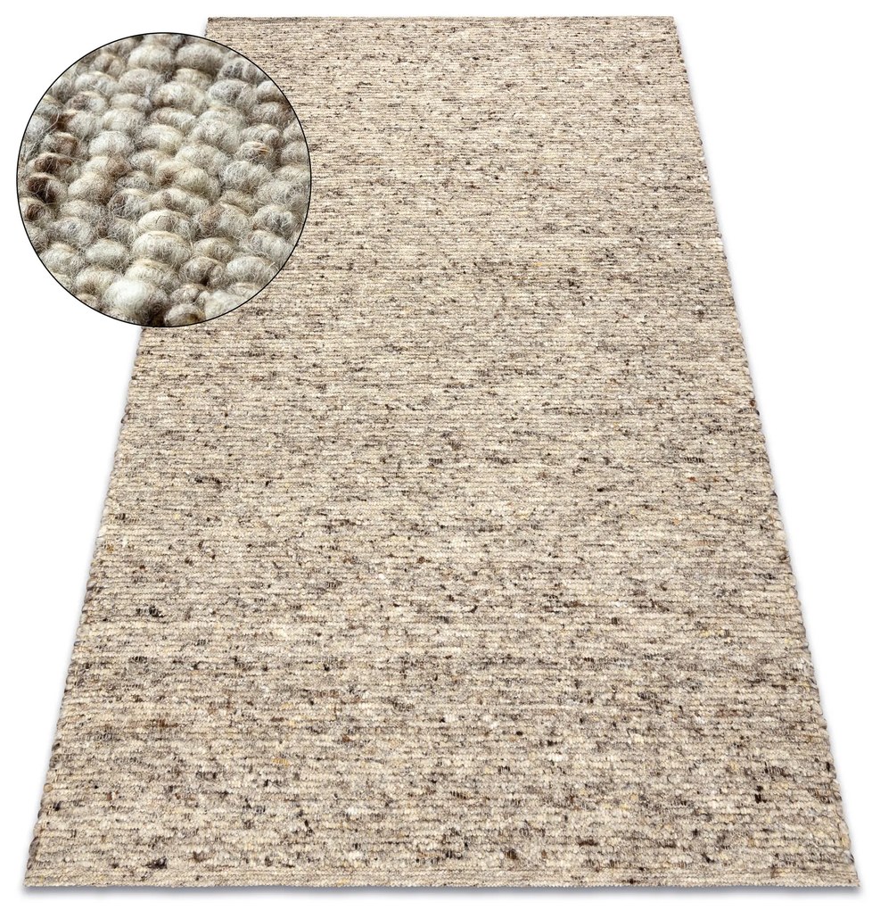 Koberec NEPAL 2100 vlnený, obojstranný, prírodný, sand/béžový