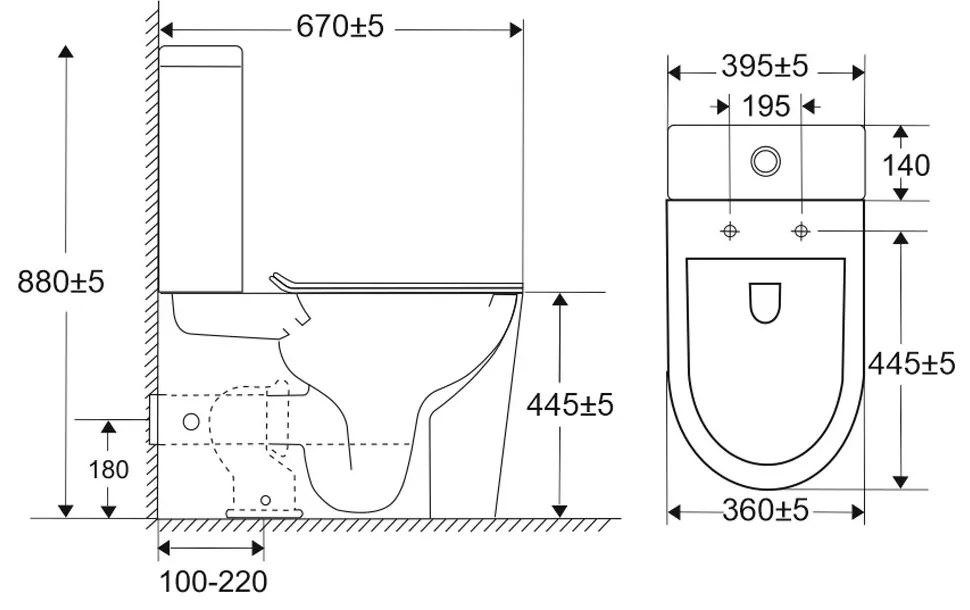 Mereo Mereo, WC kombi, vyvýšené, vario odpad, kapotované, Smart Flush RIMLESS, keramické, vr. sedátka, MER-VSD92T1