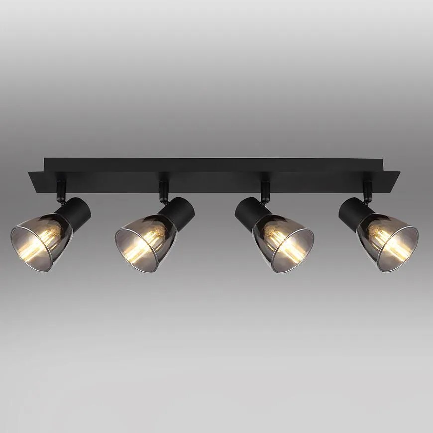 Stropné bodové svietidlo 54304-4 čierna MAT  LS4