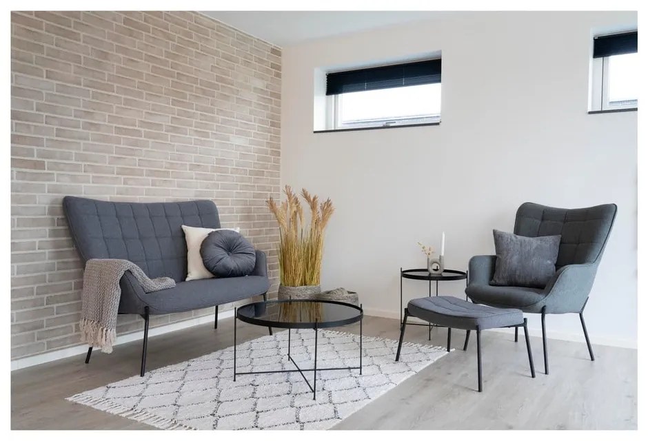 Čierny okrúhly konferenčný stolík ø 70 cm Venezia - House Nordic