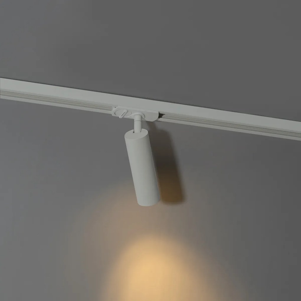 Moderný biely reflektor pre 1-fázový 35 mm koľajnicový systém - Iconic Jeana Luxe