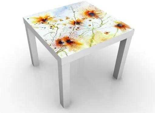 Designový stolček kvety