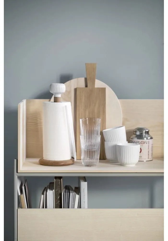 Stojan na papierové utierky z dubového dreva s bielym detailom z porcelánu Kähler Design Hammershoi