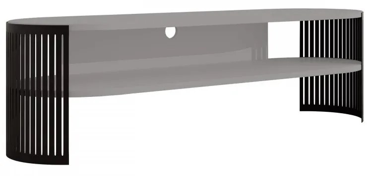 TV skrinka Zinzit, Farba: čierna/biely mramor