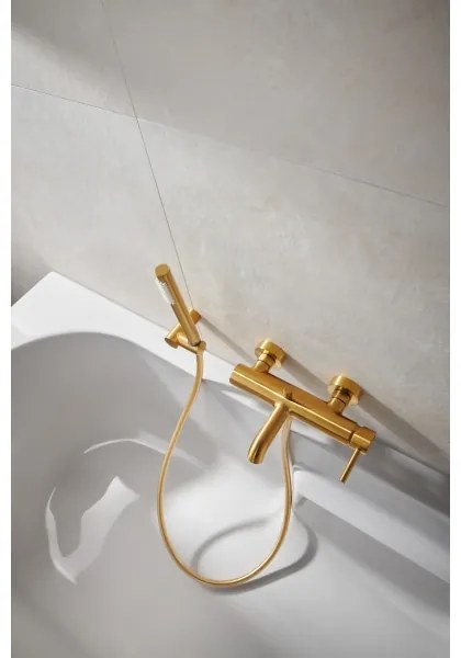 KFA Armatura 5034-520-31 - Vaňová sada s batériou MOZA zlatá