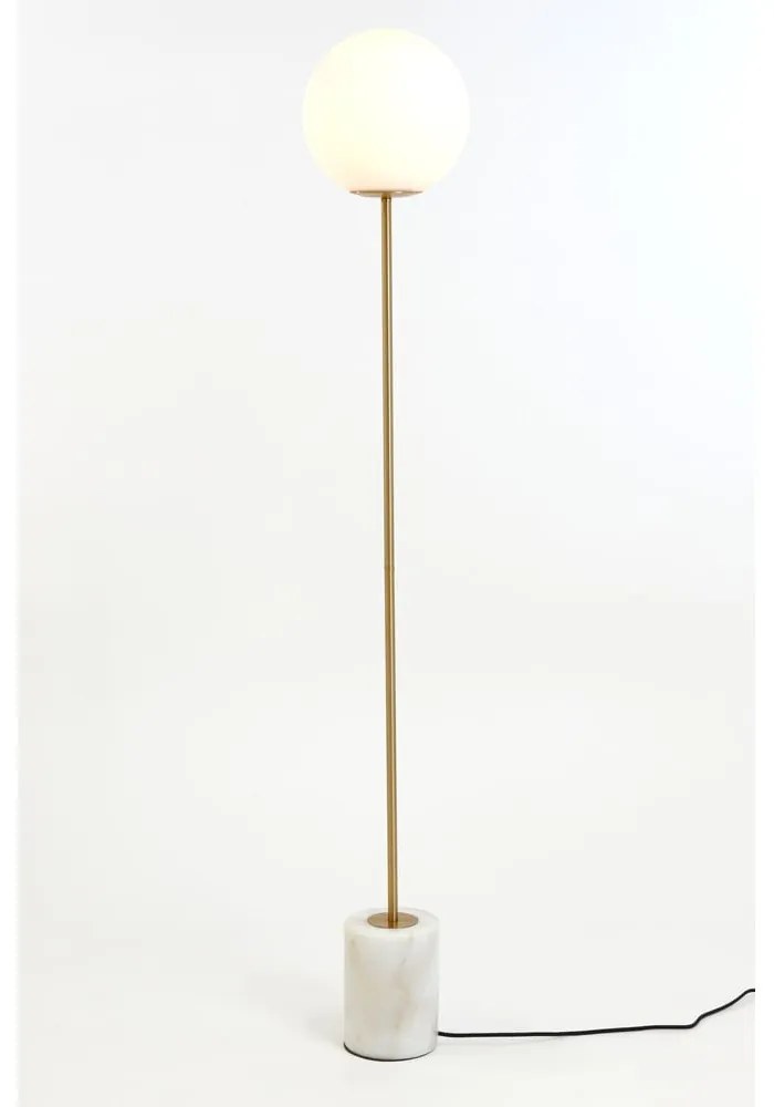 Stojacia lampa v bielo-zlatej farbe (výška 156 cm) Medina - Light & Living