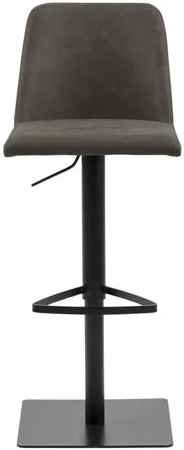 Barová stolička výškovo nastaviteľná ELINA tmavo sivá, polyester