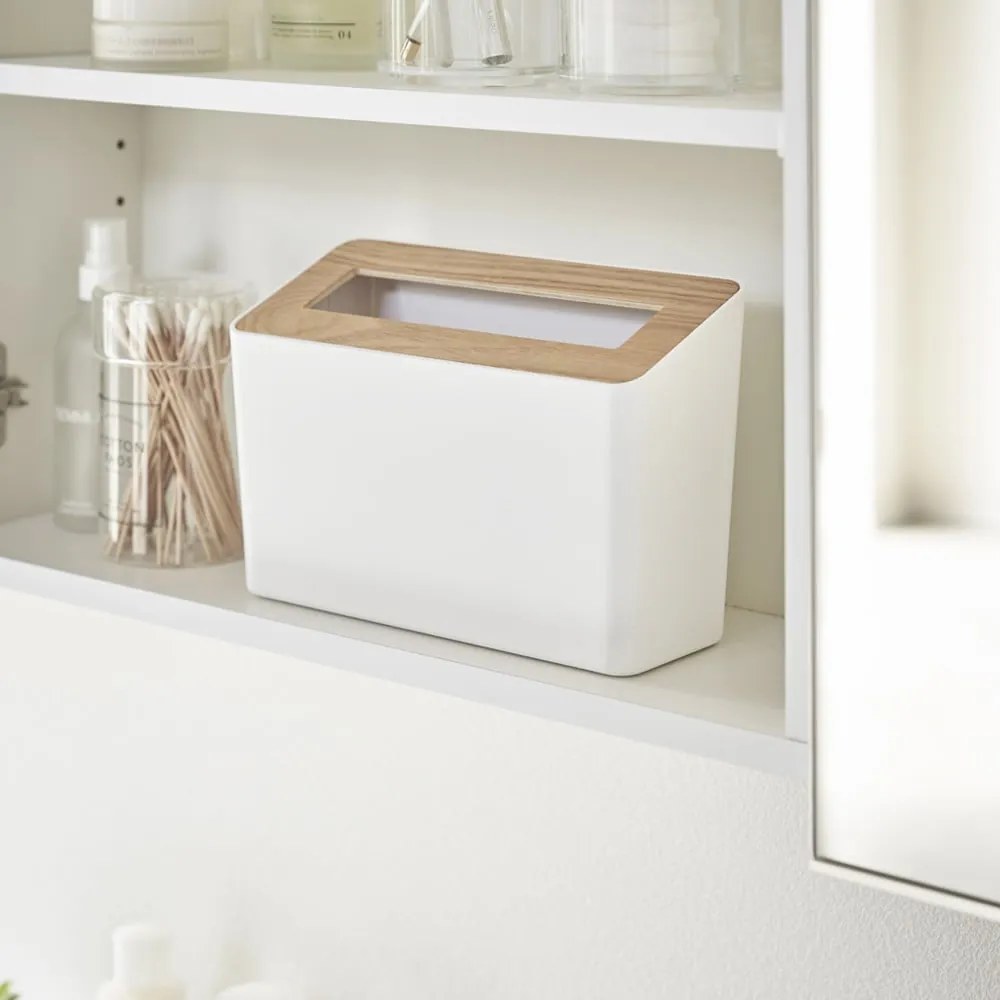 Biely stolový kôš na odpadky Yamazaki Rin, 2,3 l