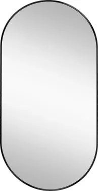 Nástenné zrkadlo Josie 50x100 cm, čierne oválné%