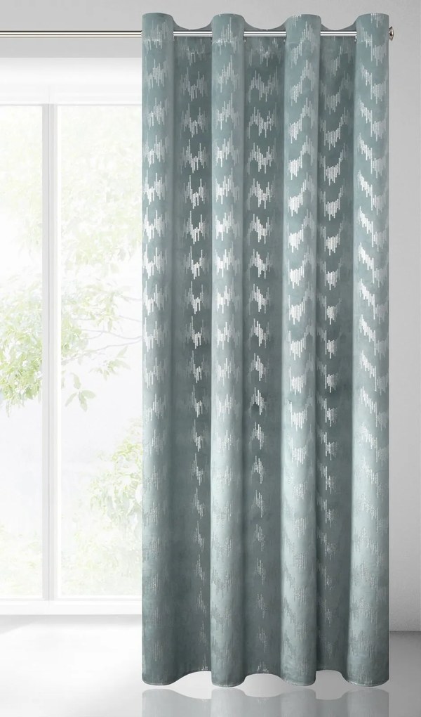 ZATEMŇOVACÍ ZÁVES NA KRÚŽKOCH CHILL 140X250 CM BLEDOMODRÁ