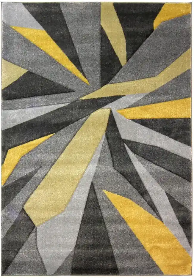 Žlto-sivý koberec Flair Rugs Shatter Ochre, 120 × 170 cm | BIANO