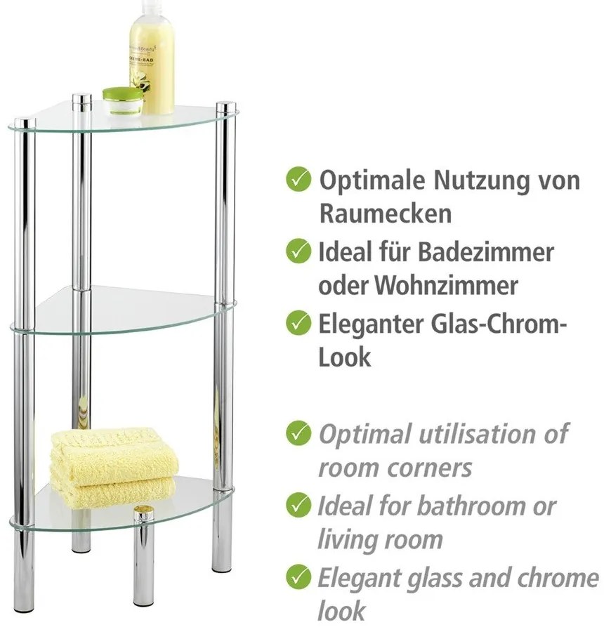 Rohová polička s 3 dielmi Wenko Corner
