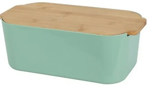 EH Box na pečivo s bambusovým vekom, sv. zelená, 33 x 12 x 18,5 cm