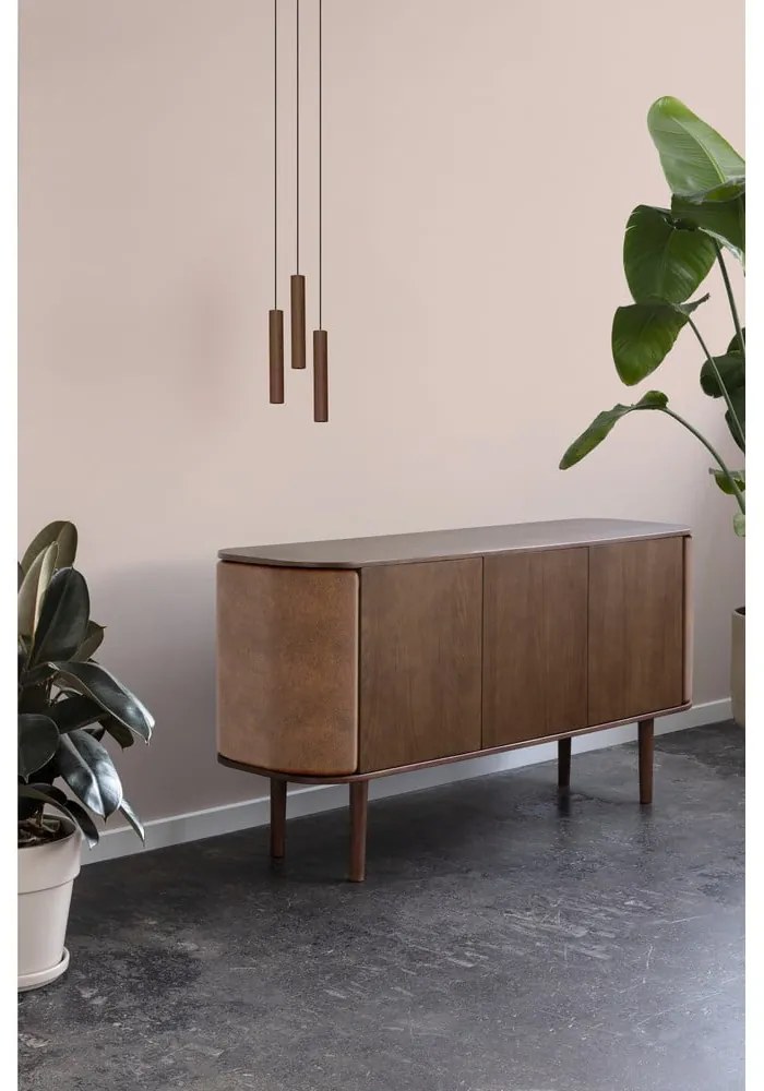 Sivo-hnedá nízka komoda v dekore duba 150x75 cm Treasures – UMAGE