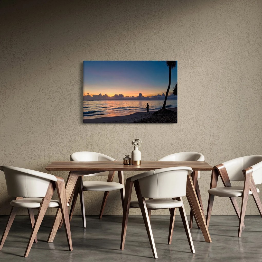 Obraz ženy na pláži (90x60 cm)