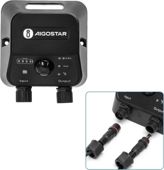 Aigostar - LED solárne stropné svietidlo 2×LED/35W/3,7V 6000 mAh IP65 + diaľkové ovládanie